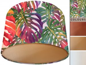 Bohemian Tropical Lamp Shade Gold, Stylish Interior Lighting Bright Tropical Palm