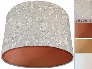 Grey Thistle Lamp Shade Copper, Modern Country Interior