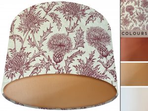 Red Thistle Lamp Shade Gold, Classic Scottish Country