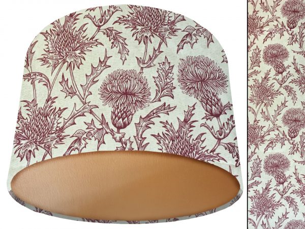 Red Thistle Lamp Shade Gold, Classic Scottish Country