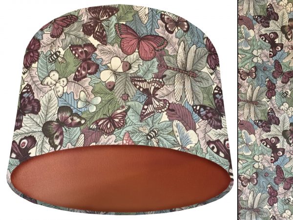 Butterfly Print Lamp Shade Copper, Stylish Animal Lampshade