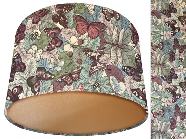 Butterfly Print Lamp Shade Gold, Stylish Animal Lampshade