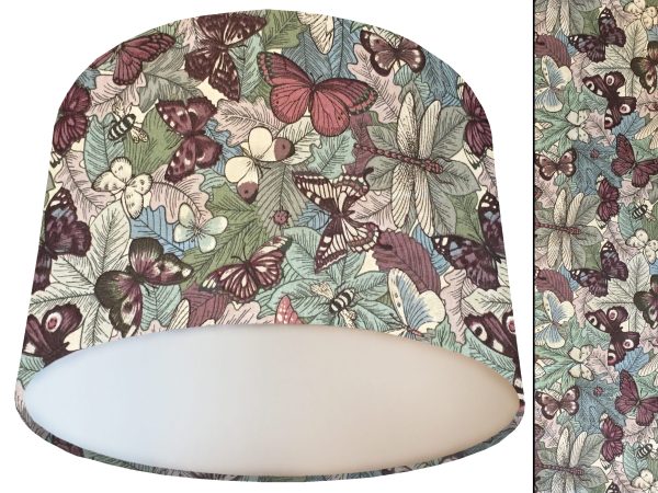 Butterfly Print Lamp Shade White, Stylish Animal Lampshade