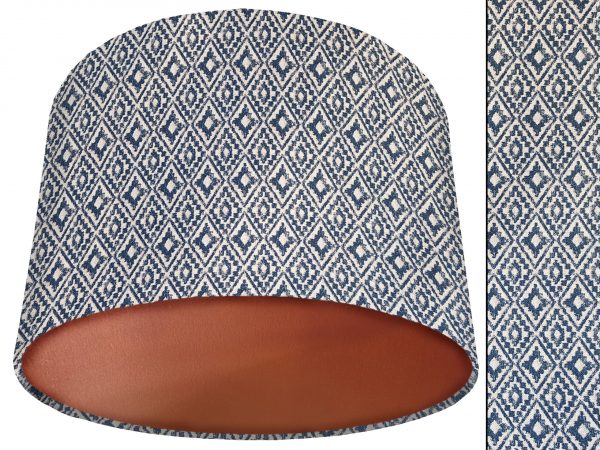 Navajo Blue Lamp Shade Copper, Inspired Native American
