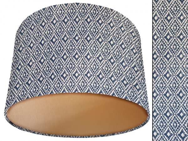 Navajo Blue Lamp Shade Gold, Inspired Native American
