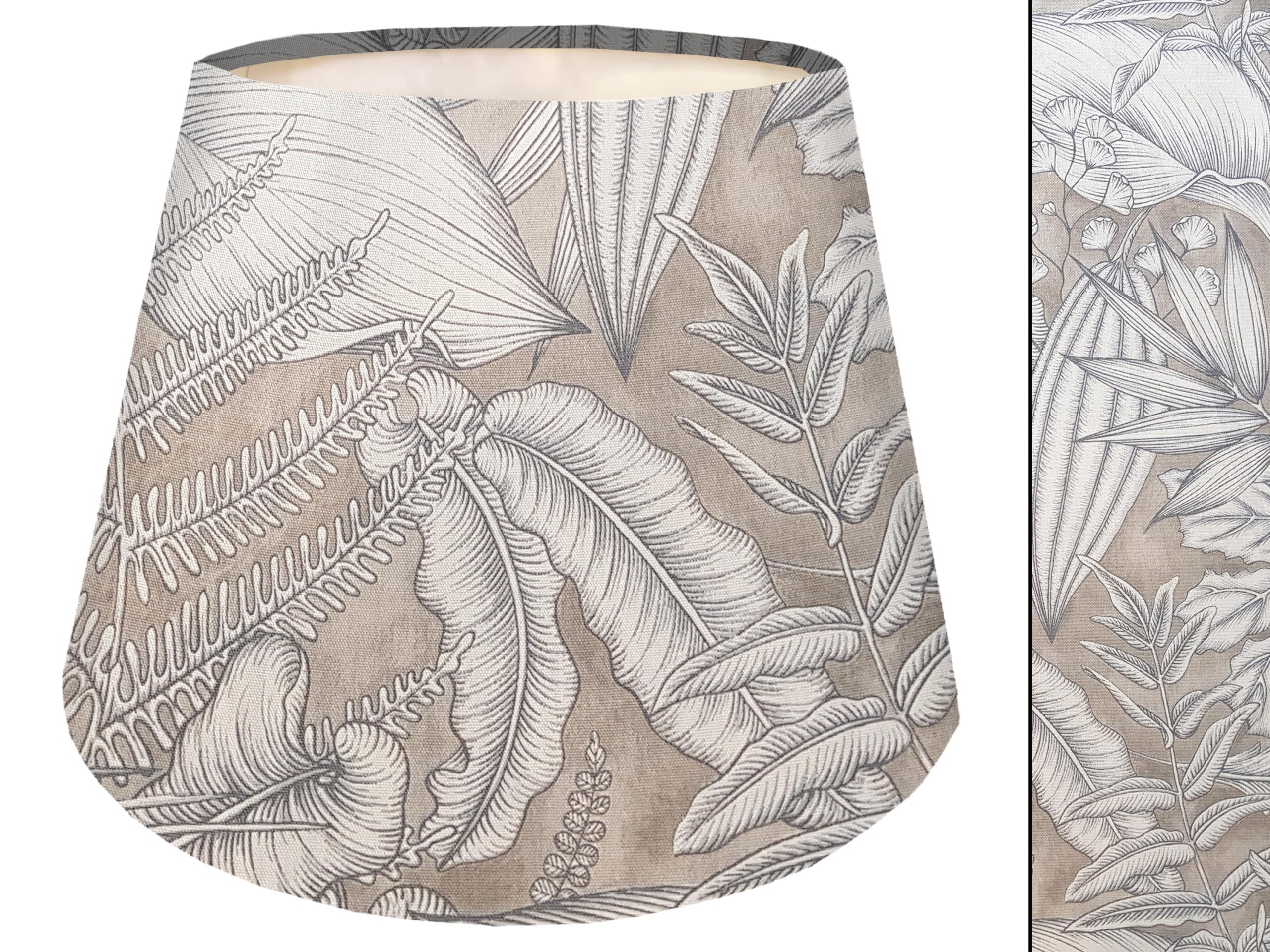 Grey Tropical Empire Lampshade, Exotic Home