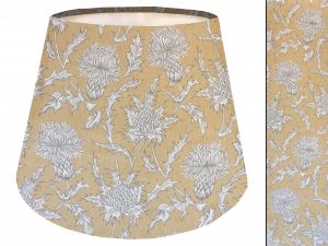 Mustard Thistle Empire Lampshade, Country Home