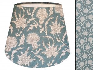 Teal Thistle Empire Lampshade, Country Style