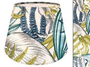 White Tropical Empire Lampshade, Exotic Home