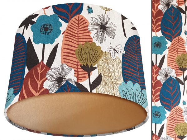 Autumn Leaf Lamp Shade Gold, Botanical Home Interior