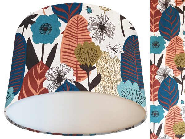 Autumn Leaf Lamp Shade White, Botanical Home Interior
