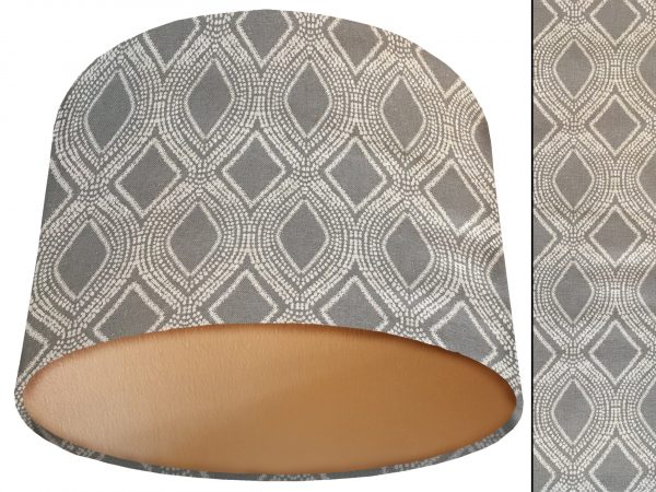 Boho Grey Lamp Shade Gold, Modern Bohemian Home Light