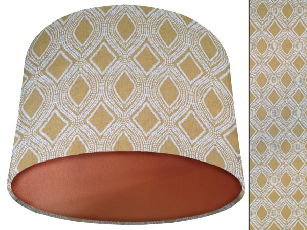 Boho Yellow Lamp Shade Copper, Bohemian Home Interior