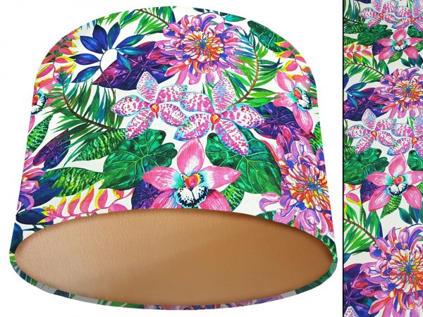 Bright Tropics Lamp Shade Gold, Tropical Home Interior