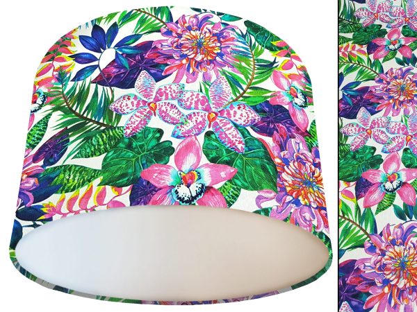 Bright Tropics Lamp Shade White, Tropical Home Interior