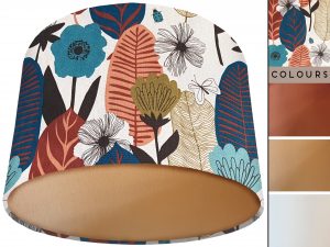 Autumn Leaf Lamp Shade Gold, Botanical Home Interior