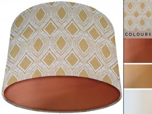 Boho Yellow Lamp Shade Copper, Bohemian Home Interior