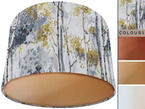 Silver Birch Lamp Shade Gold, Modern Botanical Home