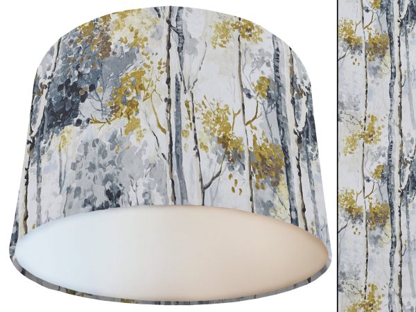 Silver Birch Lamp Shade White, Modern Botanical Home