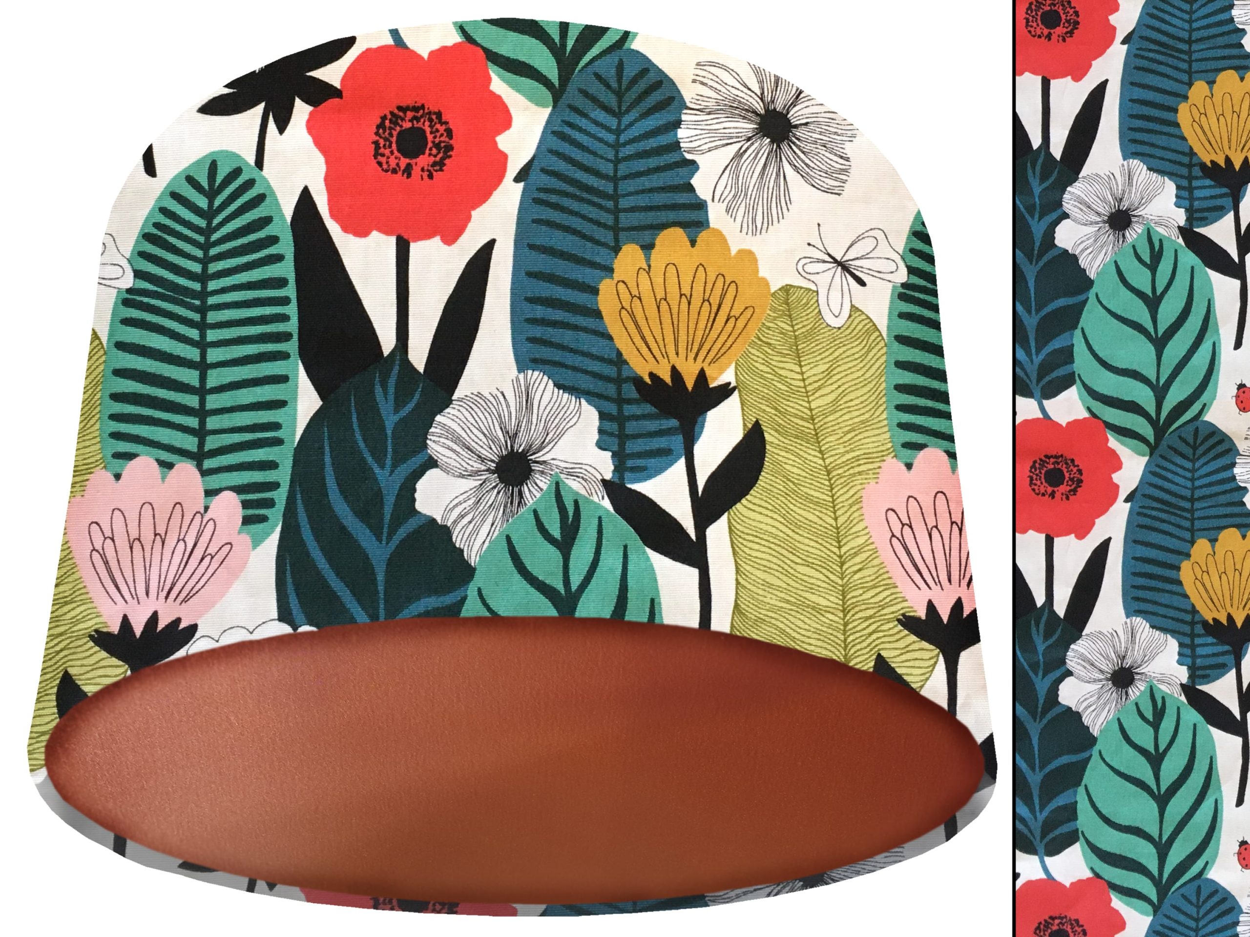 Summer Leaf Lamp Shade Copper, Scandinavian Floral Light