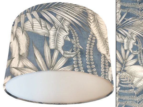 Blue Tropical Lamp Shade White, Modern Home Interior