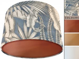 Blue Tropical Lamp Shade Copper, Modern Home Interior