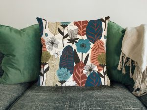 Autumn Leaf Sofa Cushion, 40cm Scandi Cushion