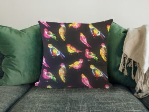 Bright Birds Scatter Cushion, 40cm Sofa Cushion