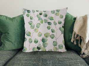 Green Honesty Sofa Cushion, 40cm Square Cushion