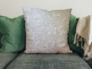 Soft Grey Thistle 40cm Scatter Cushion, Country Interior