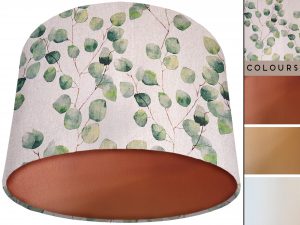 Green Honesty Lamp Shade Copper, Classic Botanical Country