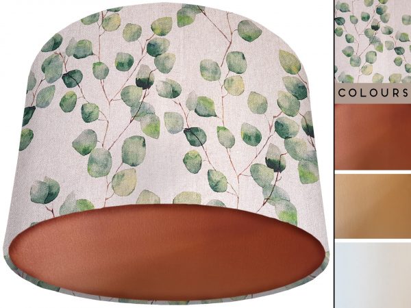 Green Honesty Lamp Shade Copper, Classic Botanical Country