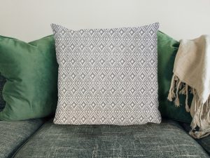 Navajo Grey Scatter Cushion, 40cm Sofa Cushion