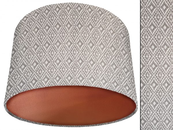 Navajo Grey Lamp Shade Copper, Native American Lighting