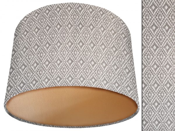 Navajo Grey Lamp Shade Gold, Native American Lighting