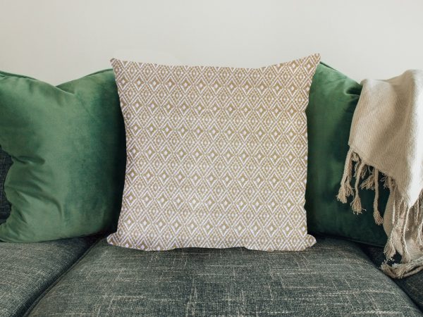 Navajo Yellow Sofa Cushion, 40cm Scatter Cushion