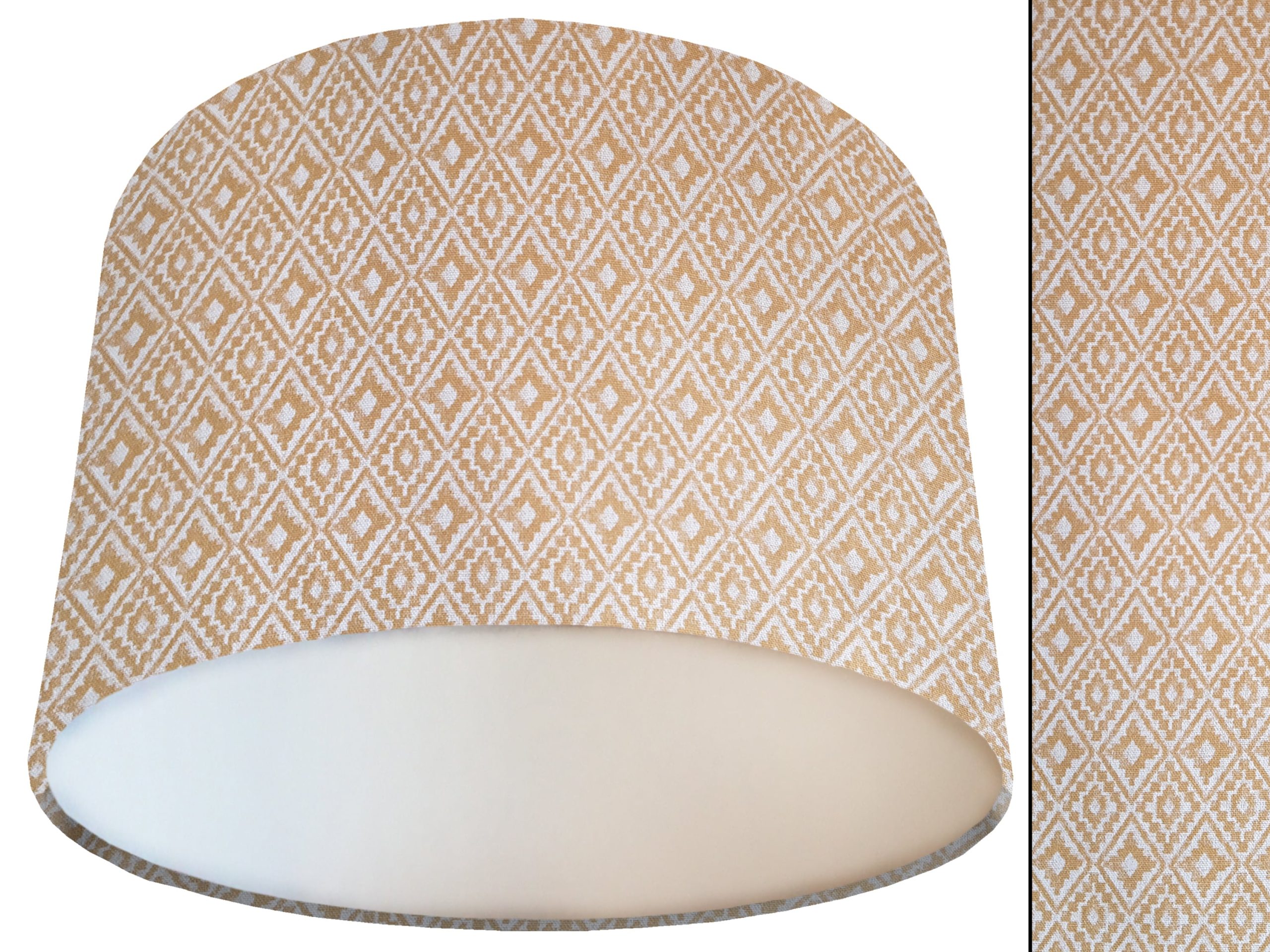 Navajo Yellow Lamp Shade White, Inspired Native American