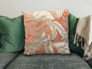 Tropical Orange Sofa Cushion, 40cm Scatter Cushion