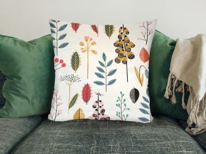 Scandi Flowers Sofa Cushion, 40cm Scandinavian Cushion