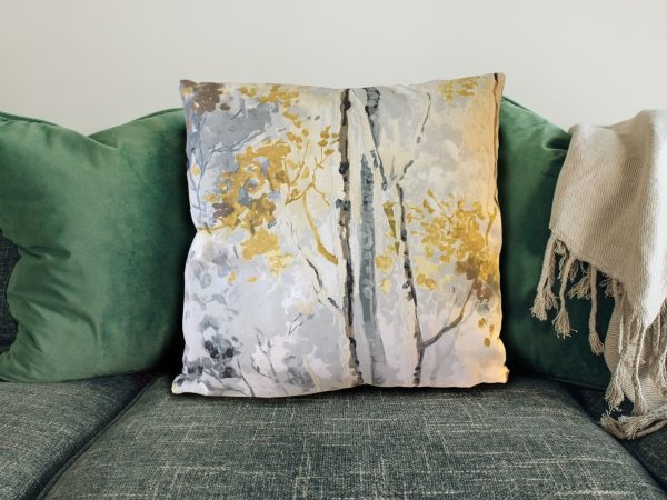 Stunning Silver Birch Scatter Cushion, 40cm Sofa Cushion