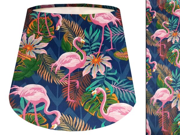Flamingo Empire Lampshade, Tropical Tapered Light Shade