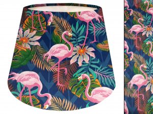 Flamingo Empire Lampshade, Tropical Tapered Light Shade