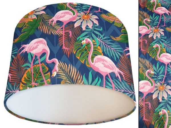 Flamingo Lamp Shade White, Tropical Home Interior Lighting