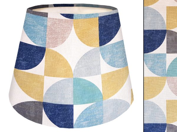 Spiral Capri Blue Empire Lampshade, Classic Home Interior