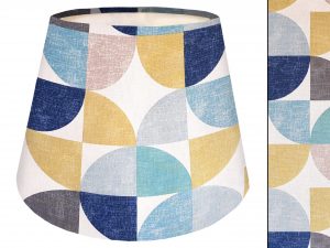 Spiral Capri Blue Empire Lampshade, Classic Home Interior