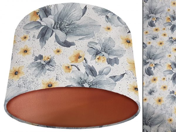 Silver Flower Lamp Shade Copper, Stylish Botanical Lighting