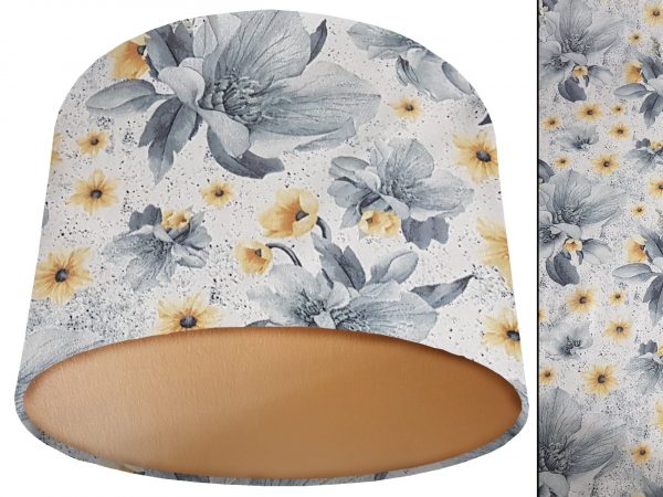 Silver Flower Lamp Shade Gold, Stylish Botanical Lighting