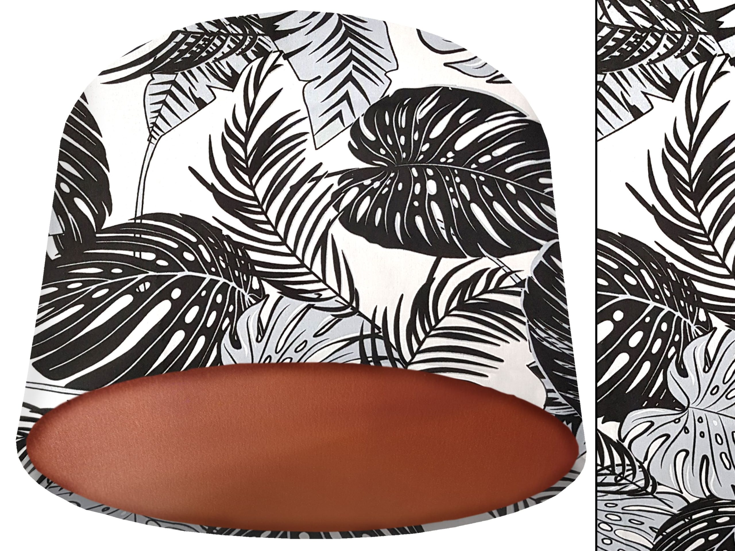Black Tropical Leaf Lamp Shade Copper, Modern Home Interior