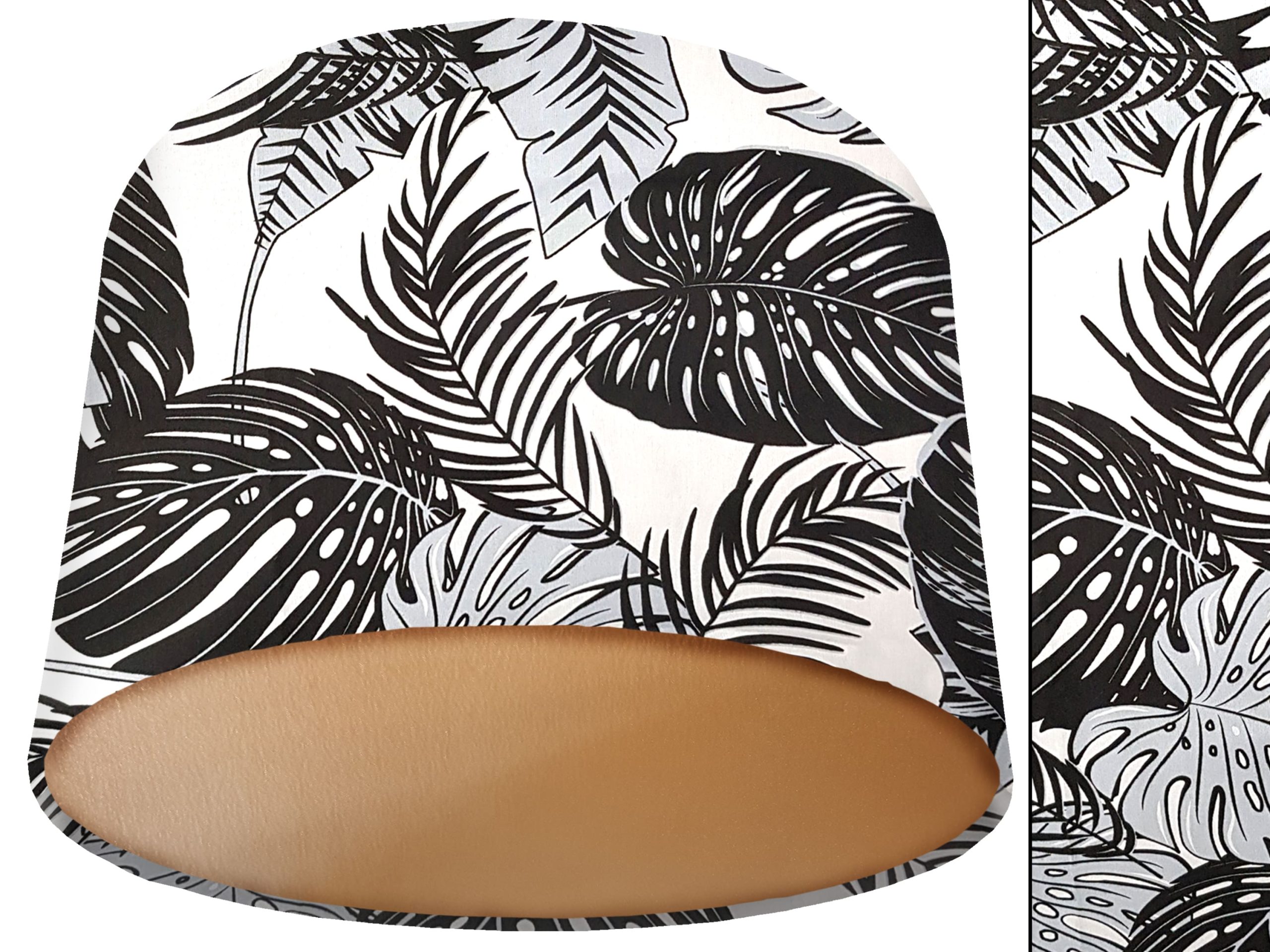Black Tropical Leaf Lamp Shade Gold, Modern Home Interior