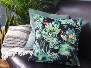 Animal Luxury Velvet Cushion, Black Scatter Cushion